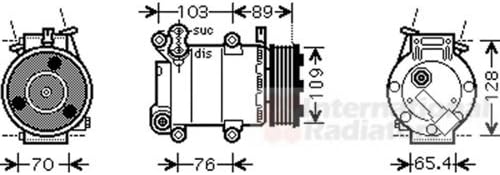 VAN WEZEL 1800K392 Kompressor, Klimaanlage