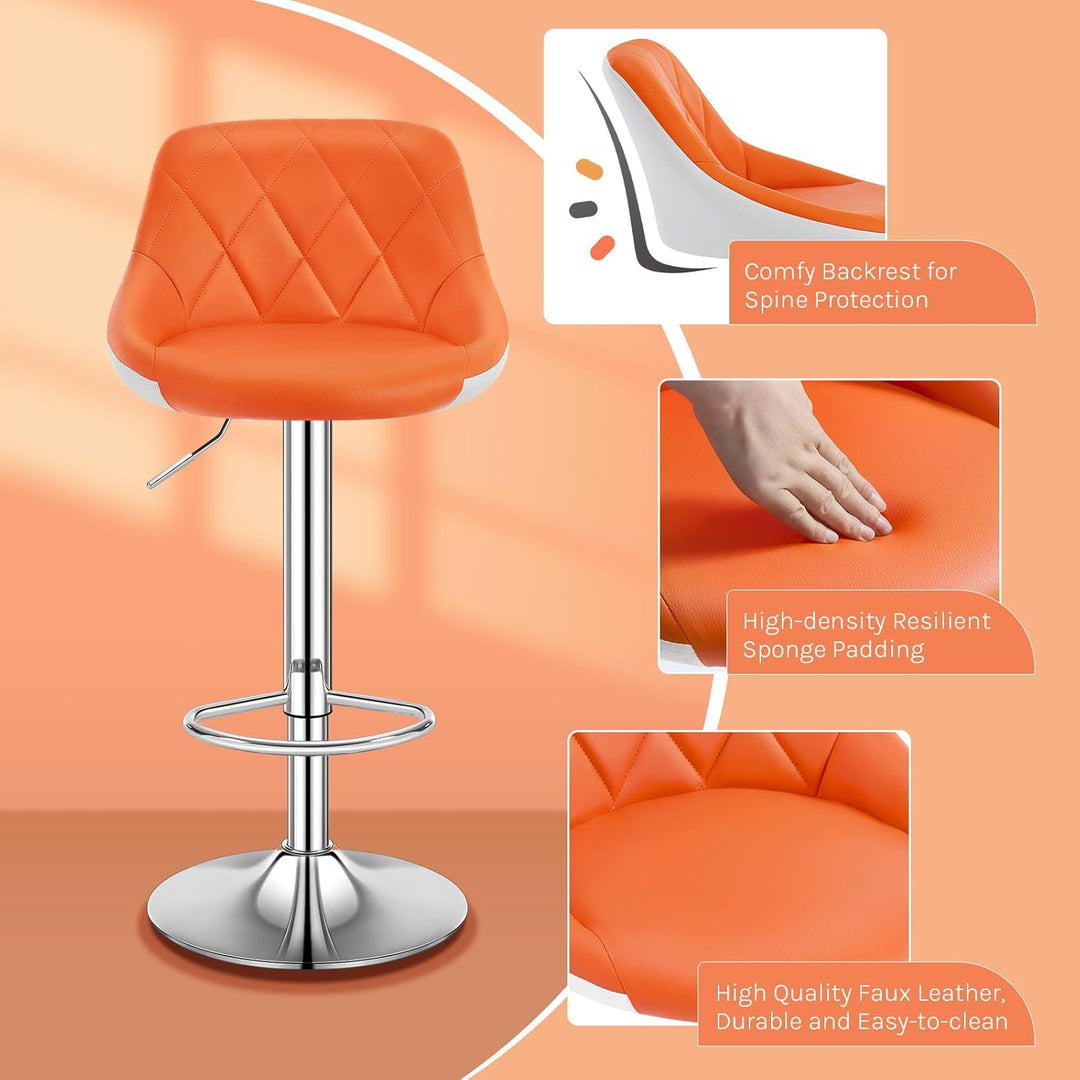 WOLTU® 1x Barhocker Barstuhl Tresenhocker Bistrohocker mit Griff, Design Stuhl, höhenverstellbar, fr