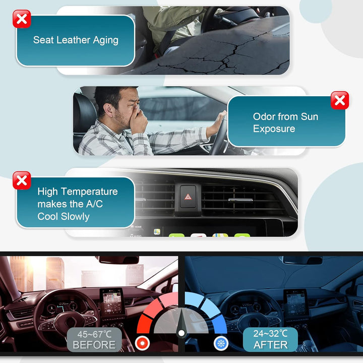 CDEFG Kompatibel mit Renault Captur 2 2020-2022 2023 E-Tech Hybrid RS Line Sonnenschutz Abdeckungen