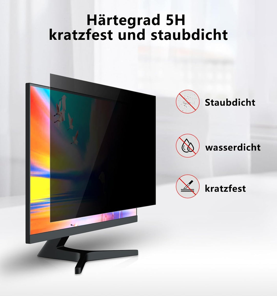 PYS 23,8 Zoll 16:9 Seitenverhältnis Sichtschutz für Computermonitor Abnehmbarer Anti-Blaulicht Anti-