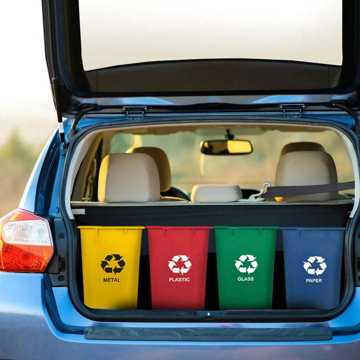 Acrimet Papierkorb für Recycling, 6,75 Gallonen/27 Quart/24 Liter (aus Kunststoff) (Metall/Gelb, Pap