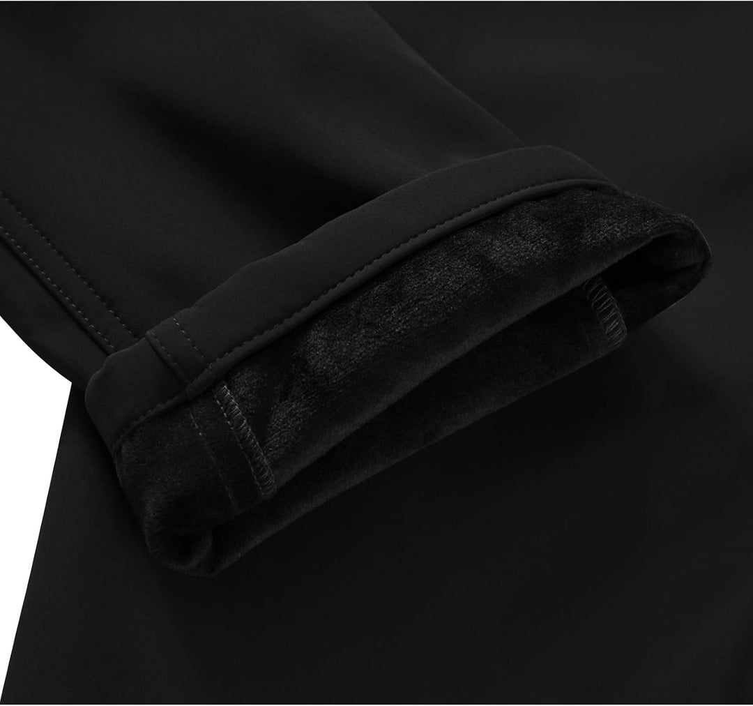 Herren Softshellhose Gefüttert Outdoorhose Wasserdicht Wanderhose Warm Skihose Snowboardhose Winddic