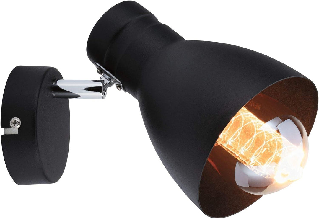 Paulmann 66759 Spotlight Davy 1-flammig max. 20 Watt Deckenleuchte Schwarz Spot Metall E27 Deckenstr