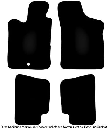 Bär-AfC Auto Fussmatten Royal passend für Renault Twingo Typ 1 1993-1998, Autoteppiche Velours Grau,