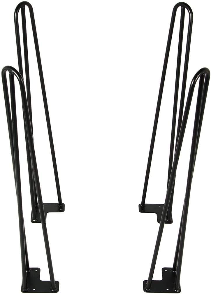 4er Set Tischbeine in 72cm Catalpa Blume 3 Stangen Hairpin Tischbeine Möbelfüsse Tischkufen Haarnade
