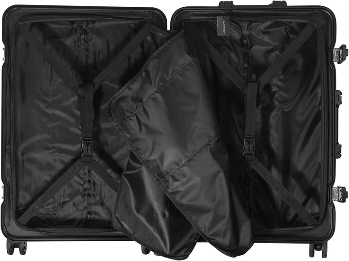 FusionShell mit Aluminiumrahmen Hartschalen-Kofferset 3-teilig, 57 68 77 cm (43L 65L 110L), Rahmenve