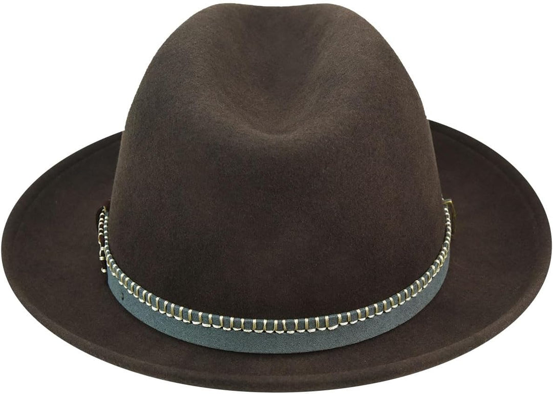 Bailey 1922 Acker Fedora Litefelt Hut Wollhut Wollfilzhut Regenhut Outdoorhut (L (58-59 cm) - braun)