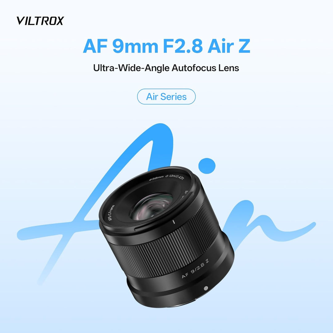VILTROX AF 9mm F2.8 f/2.8 Air Objektiv für Nikon Z-Bajonett, 113,8° Ultraweitwinkel-Autofokus-Porträ