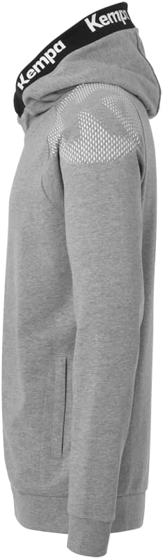 Kempa Men's Boys Training Jacket Sweatshirt Hoodie Pullover with Hood 3XL Dark Grau Melange, 3XL Dar