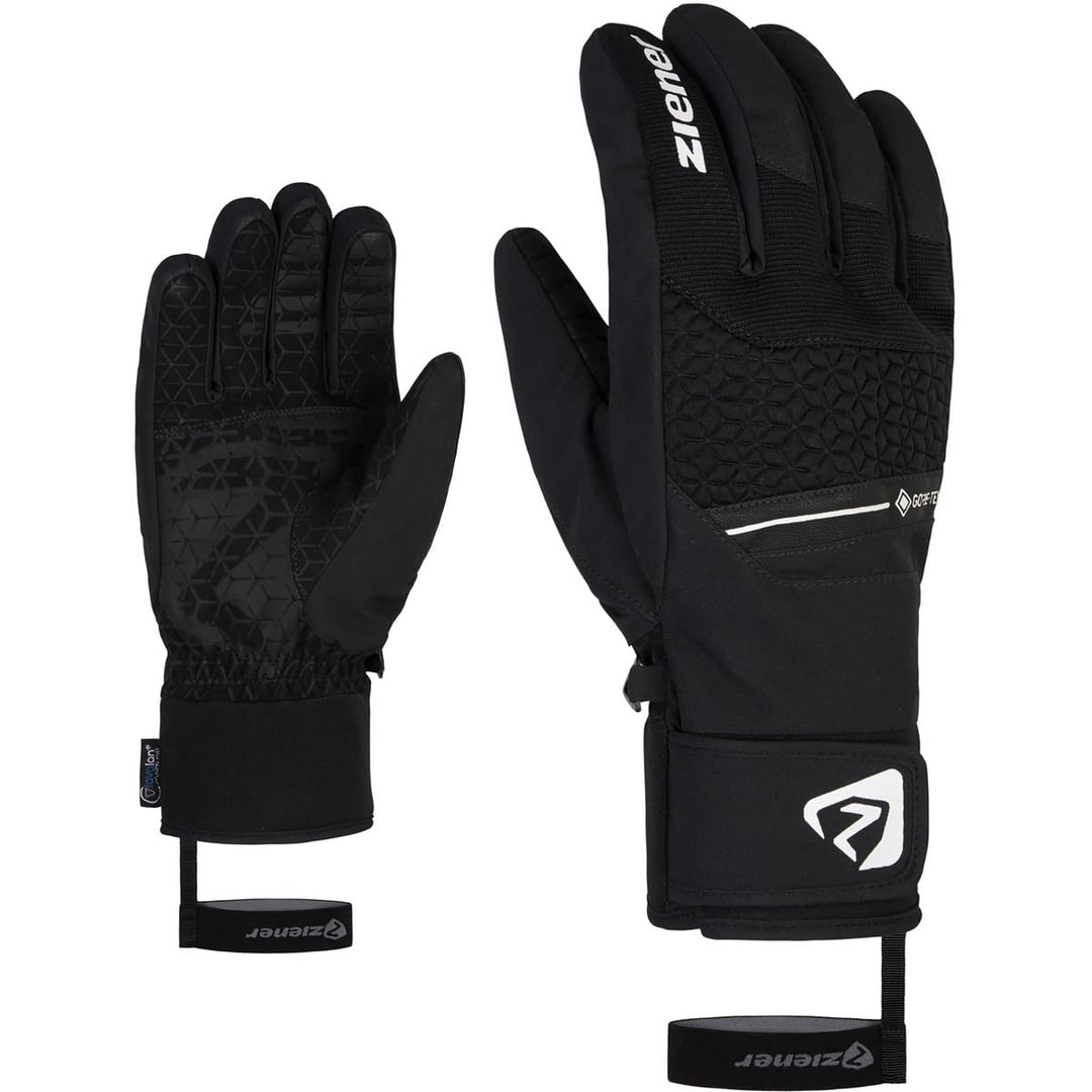 Ziener Herren Granit Ski-Handschuhe/Wintersport | wasserdicht, Gore-Tex, Alpine Wool 7.5 Schwarz, 7.