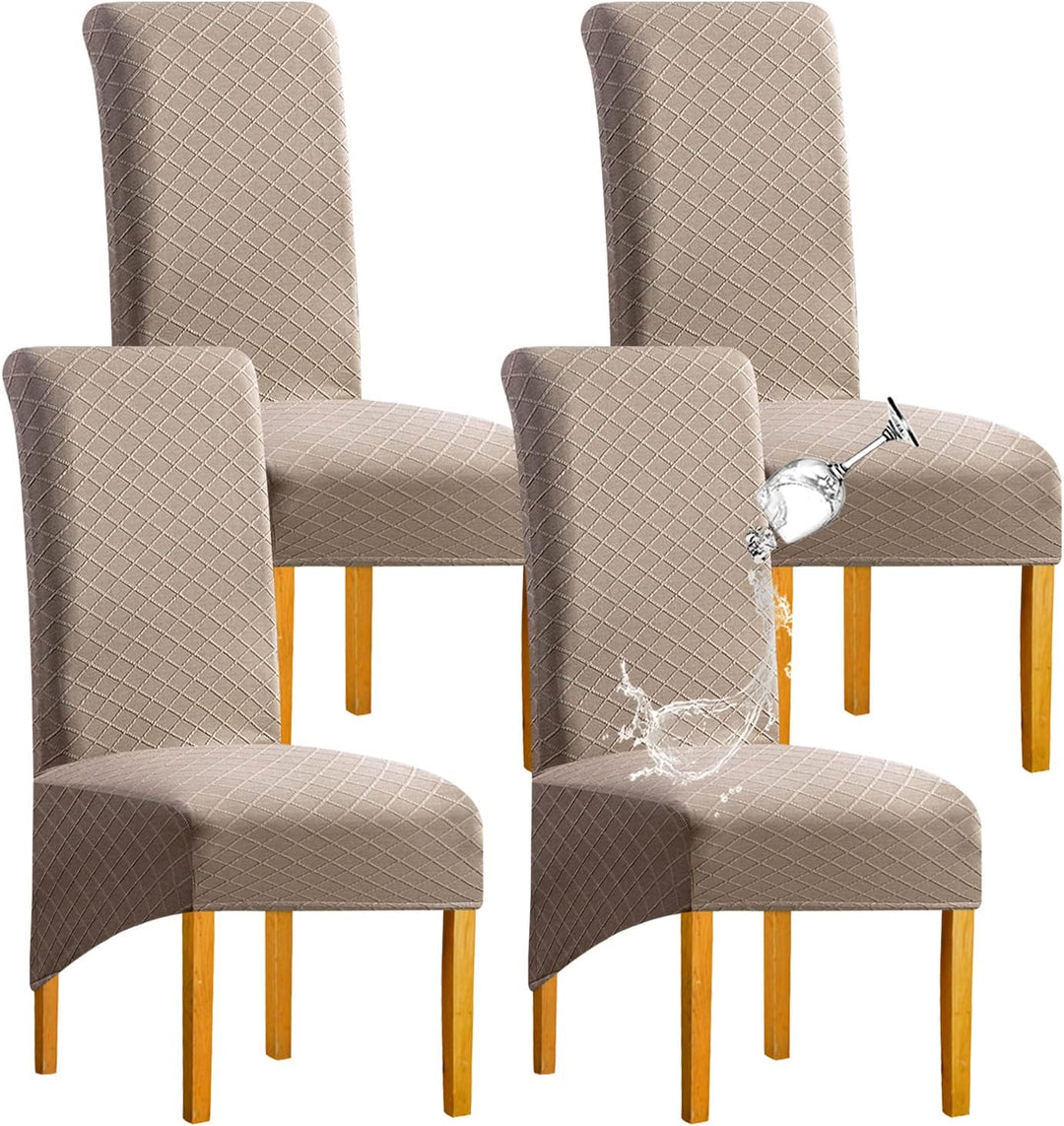 SHENGYIJING 1/2/4/6 PCS Diamond Lattice FStretch wasserdichte XL Stuhlhussen für Esszimmer, Spandex