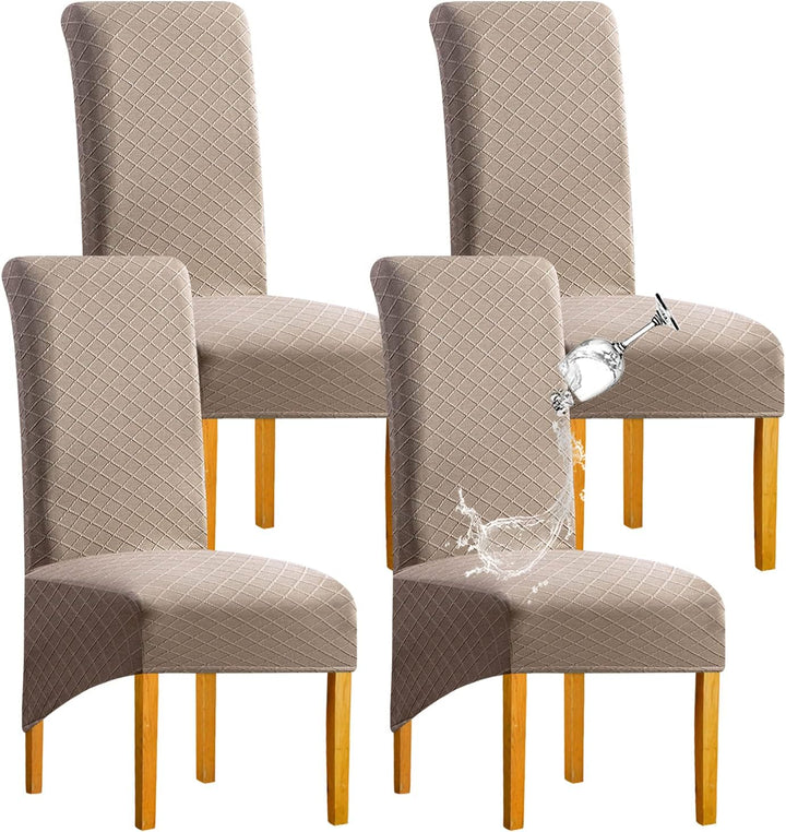 SHENGYIJING 1/2/4/6 PCS Diamond Lattice FStretch wasserdichte XL Stuhlhussen für Esszimmer, Spandex