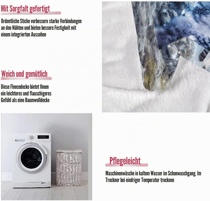 YISUMEI Decke 150x200 cm Kuscheldecken Sanft Flanell Weich Fleecedecke Bettüberwurf Schneewittchen E