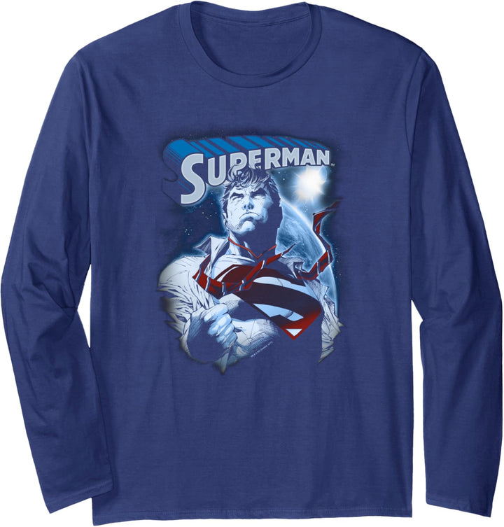 Superman Protect Earth Langarmshirt