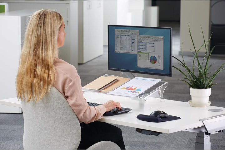 Fellowes Konzepthalter Clarity, höhenverstellbarer Vorlagenhalter für A4 und A3 Dokumente, ergonomis