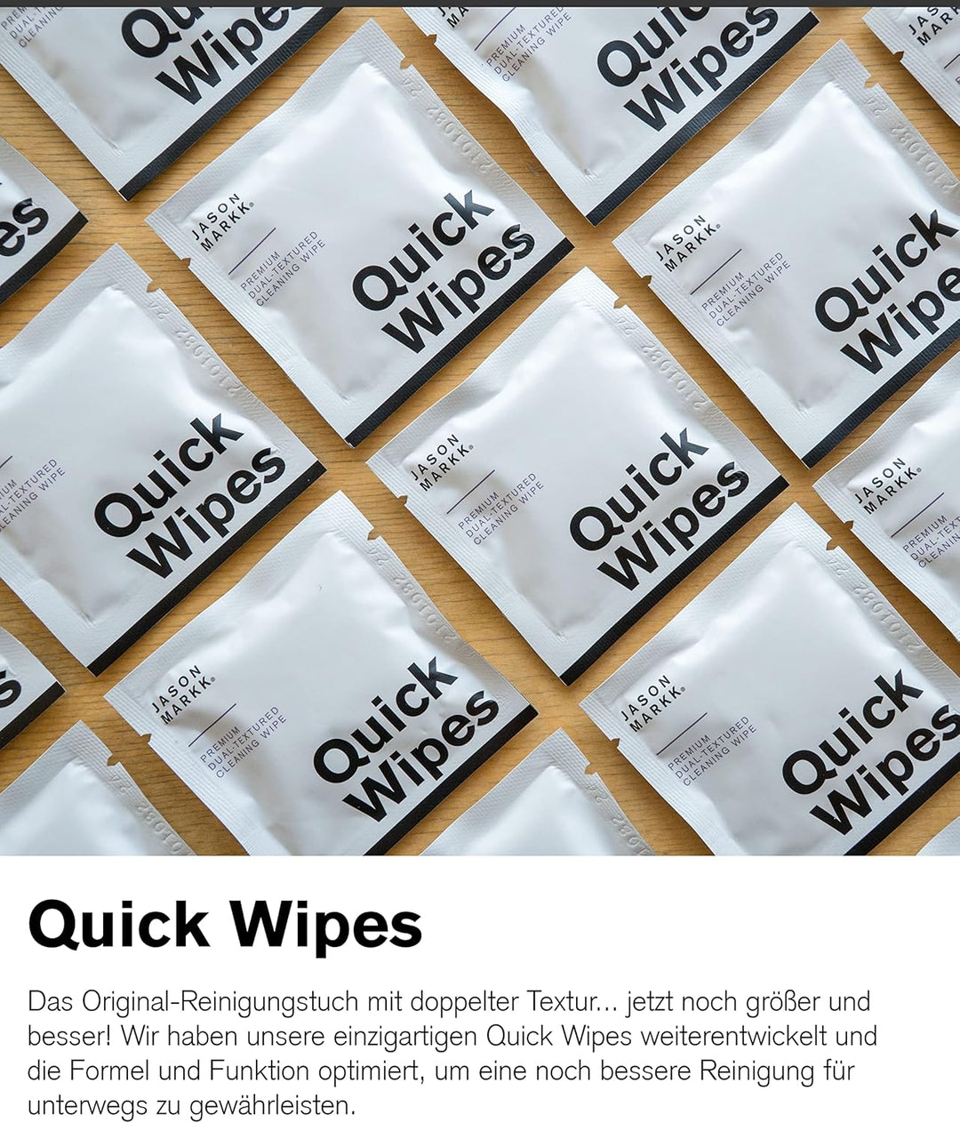 Jason Markk Quick Wipes, Schuhreiniger, Pflege für Sportschuhe, 30er Pack, Einzeln verpackt, Ideal f