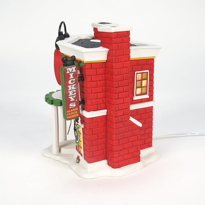 Department 56 Disney Mickey's Wecker mit beleuchtetem Gebäude, Mehrfarbig