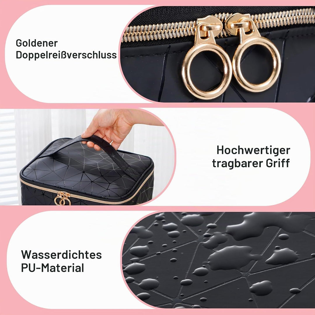 Uross Nagellack Organizer für 30 Nagellackflaschen und 1 LED-Nagellampe, Nagellack Aufbewahrung Tasc