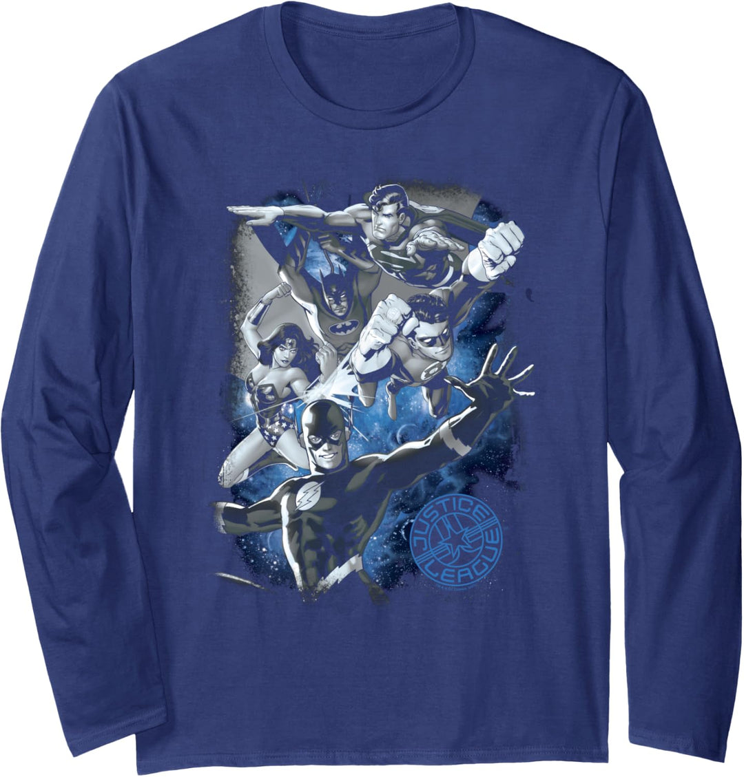 Justice League Galactic Attack Nebula Langarmshirt