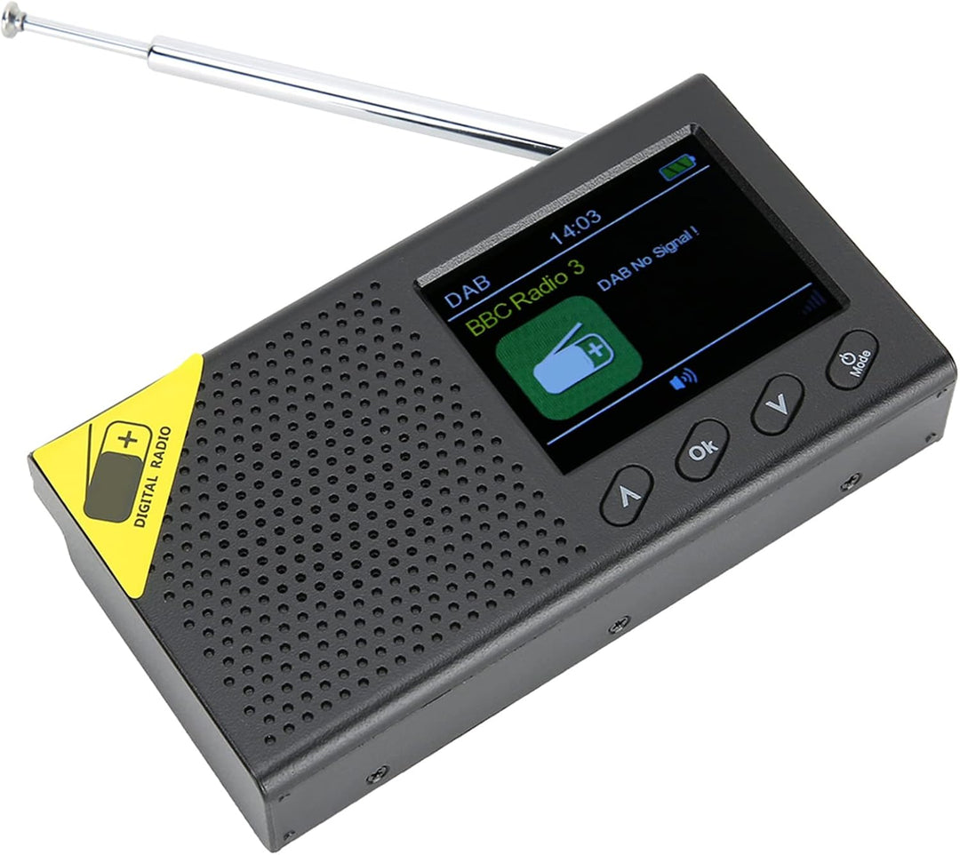 Tragbares Radio, FM DAB DAB + 2,4-Zoll-LCD-Display, Digitalradio, Kabelloses Bluetooth-Stereoradio,