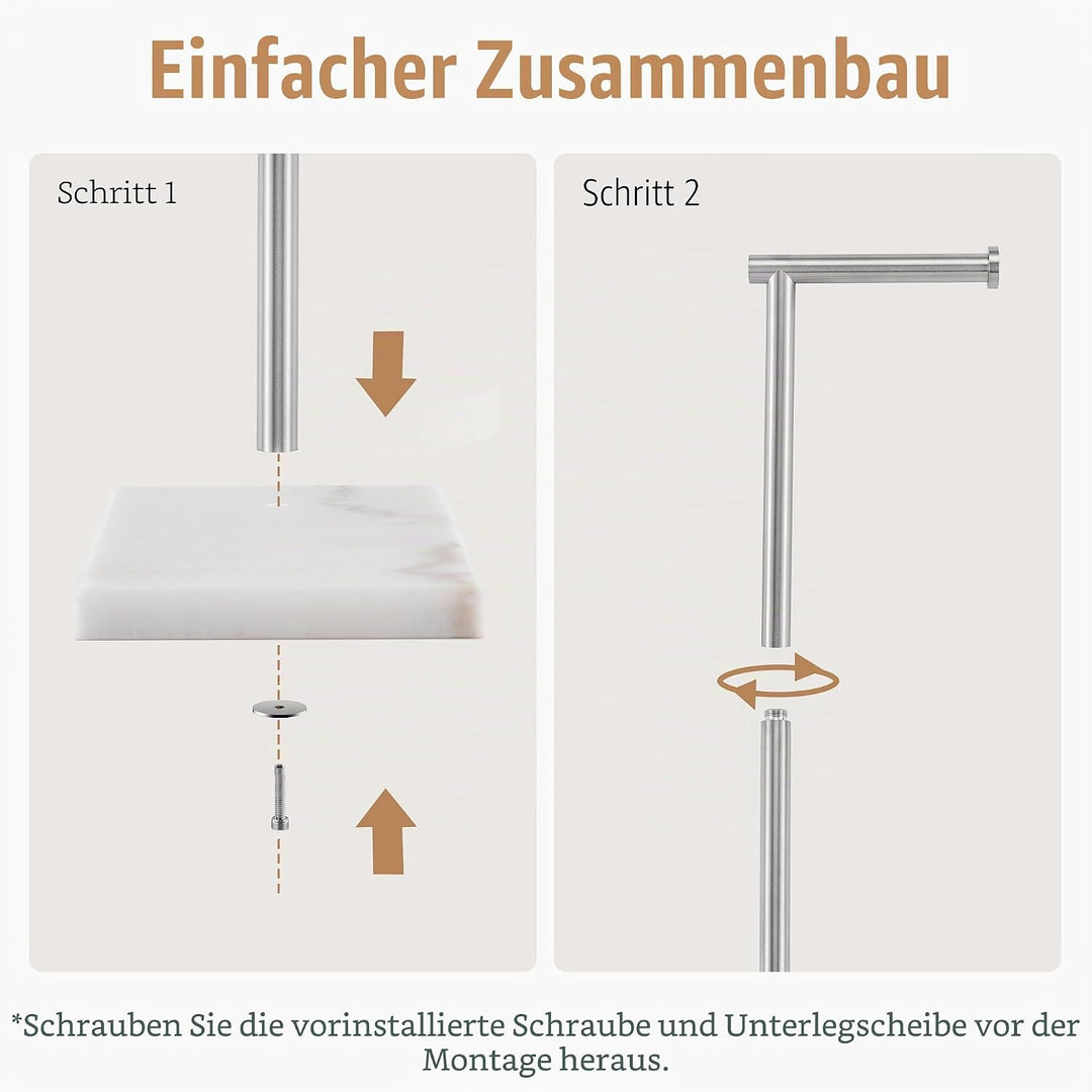 KES WC Toilettenpapierhalter Freistehend Klopapierhalter Edelstahl SUS304 Klorollenhalter Ständer To