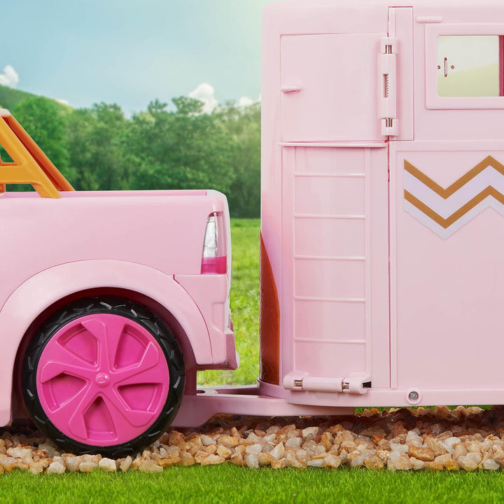 Lori - Ride &amp; Shine Pickup Truck - Rosa - Pick-Up Truck für Mini-Puppen - Rosa Auto für 15 cm Puppen