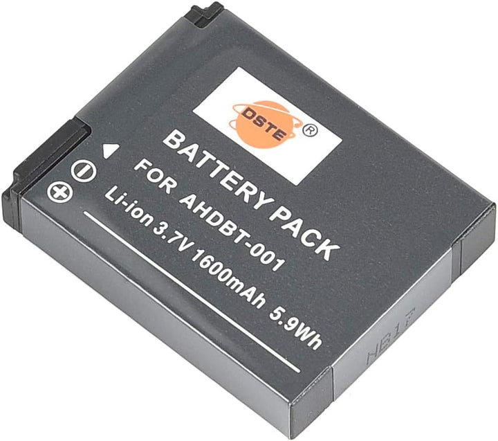 DSTE®（2 Pack） Ersatz Batterie und DC121E Reise Ladegerät Compatible für GoPro AHDBT-001 Hero GoPro H