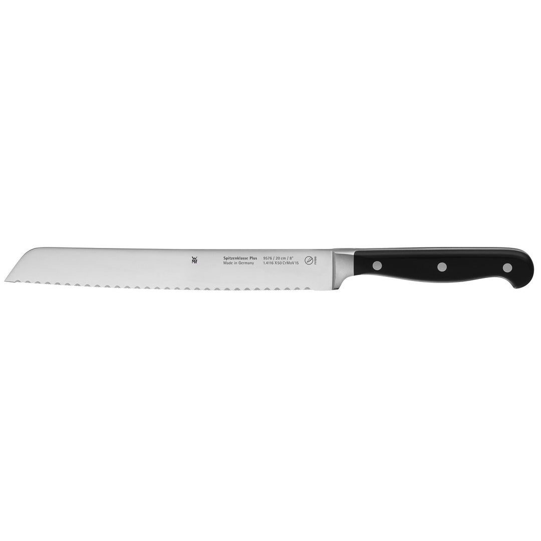 WMF Spitzenklasse Plus Brotmesser Doppelwellenschliff 31,5 cm, Brötchenmesser, Made in Germany, Perf