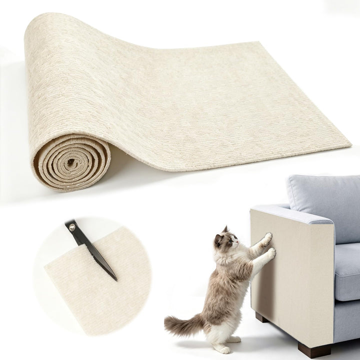 Kratzmatte Selbstklebend 300x40 cm Kratzschutz Sofa Katze Zuschneidbar DIY Kratzmatte Katze für Schr