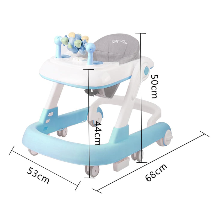 Lauflernhilfe für Babys, faltbar, elektronische Spielstation mit Lichtern und Melodien, höhenverstel