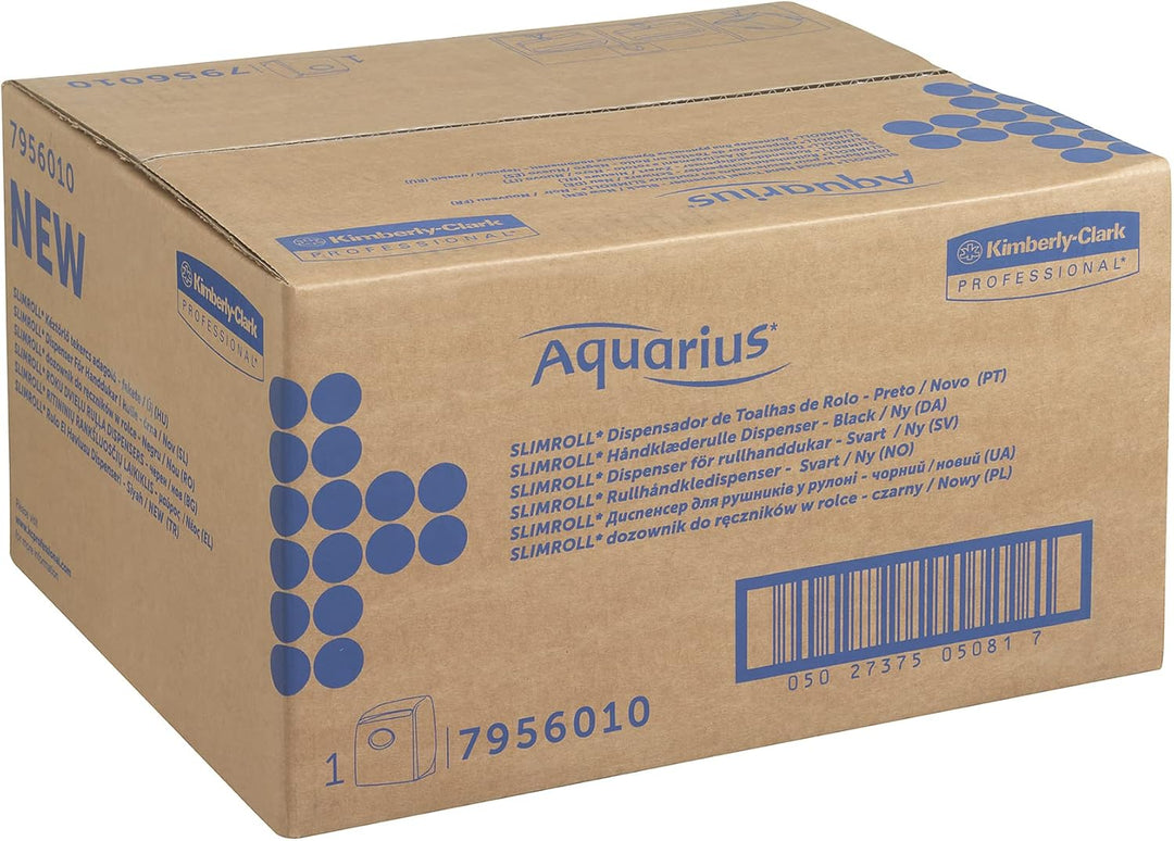 Aquarius, 7956, Slimroll Rollenhandtuchspender, Schwarz, 1 x 1 Spender