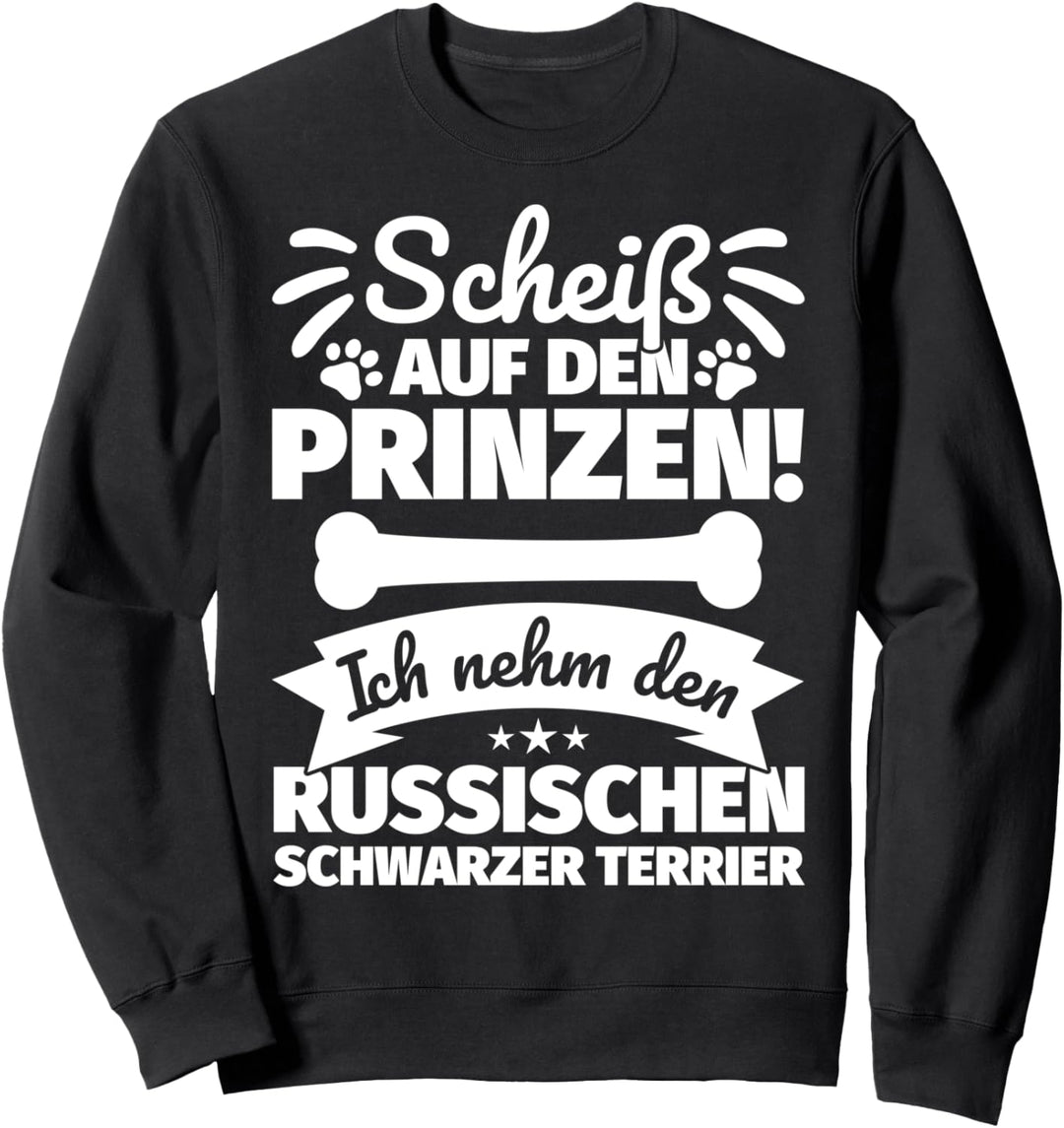 Russischer Schwarzer Terrier lustiger Spruch Frauchen Sweatshirt