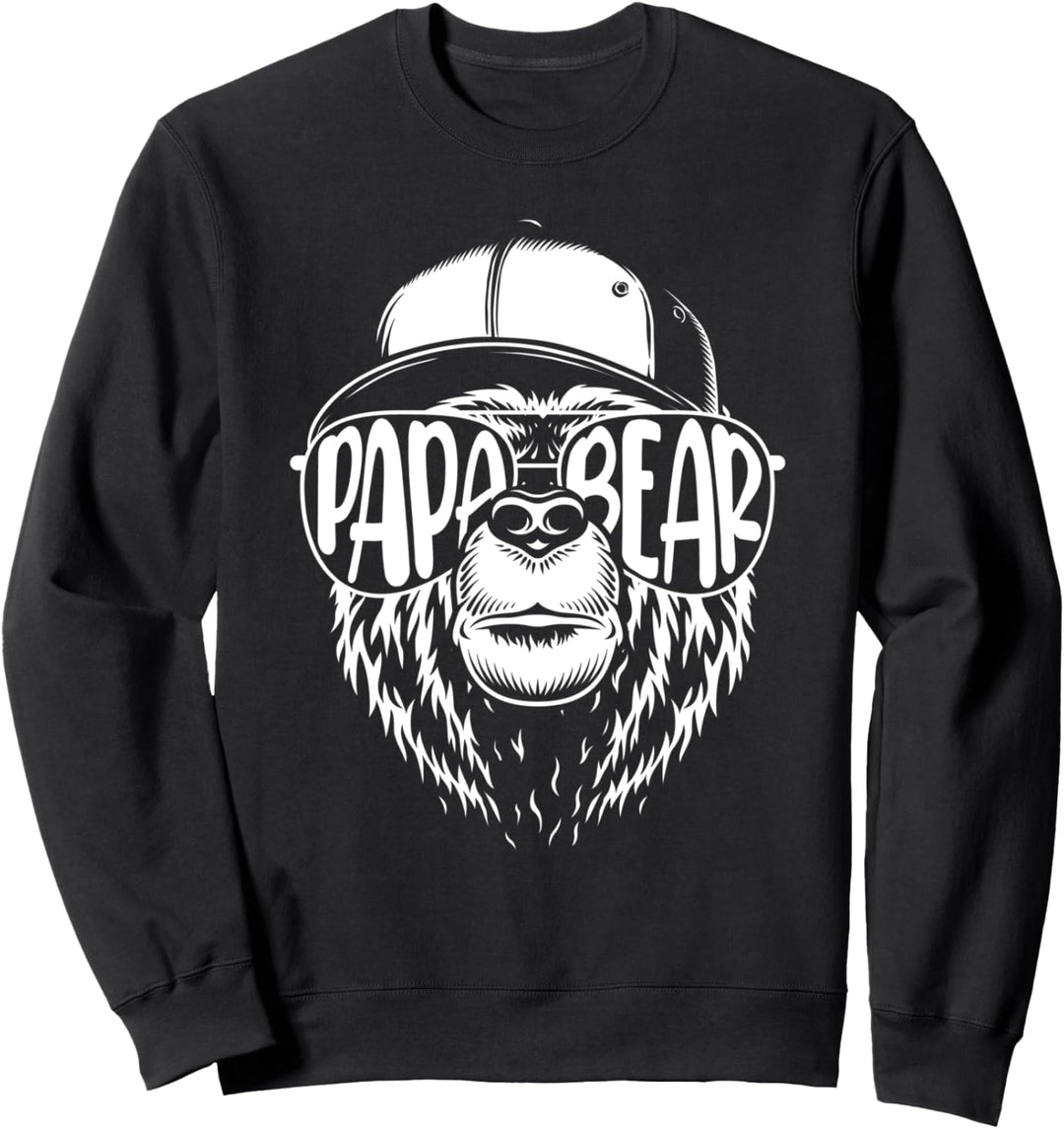Papa Papa Papa Papa Bär Ehemann Vater Familie Vatertag Sweatshirt