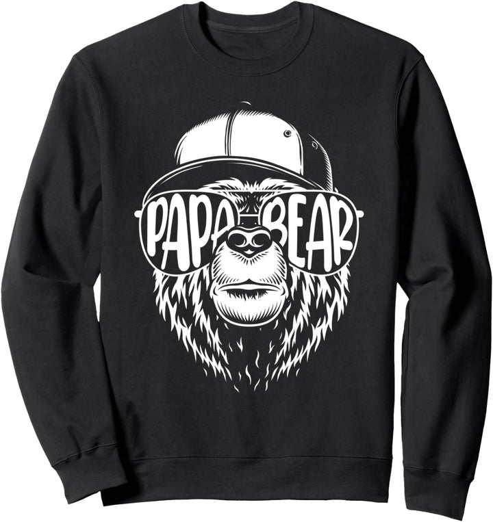 Papa Papa Papa Papa Bär Ehemann Vater Familie Vatertag Sweatshirt