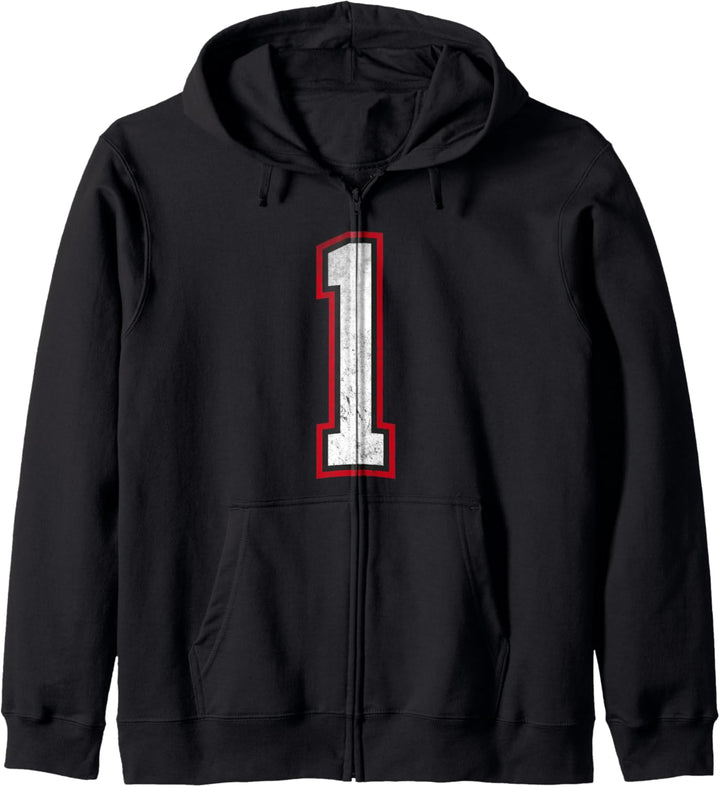 Number One 1 Nummer eins 1 Kapuzenjacke