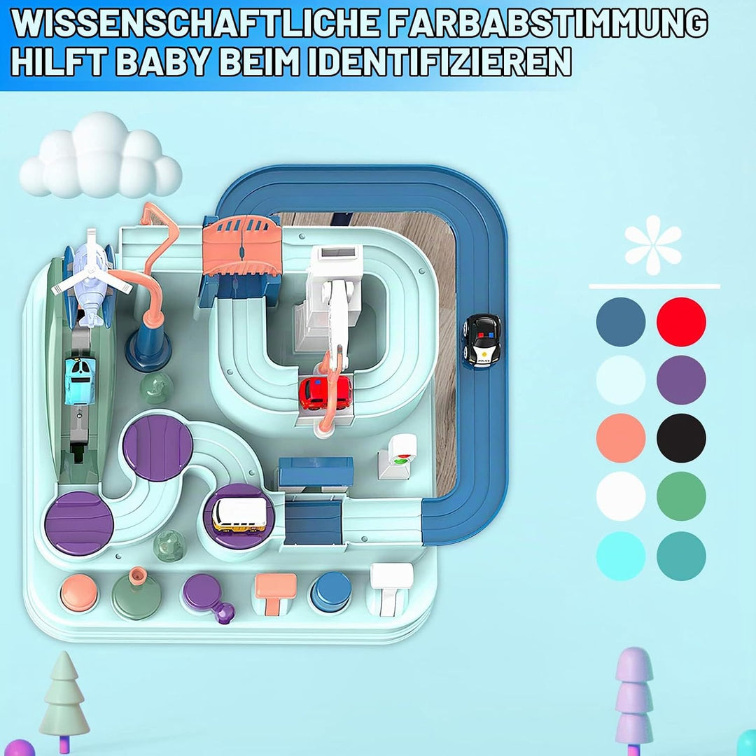 Acemall Auto Abenteuer Spielzeug, Autos Rennstrecken-Spielzeug, Vorschul-pädagogisches und interakti