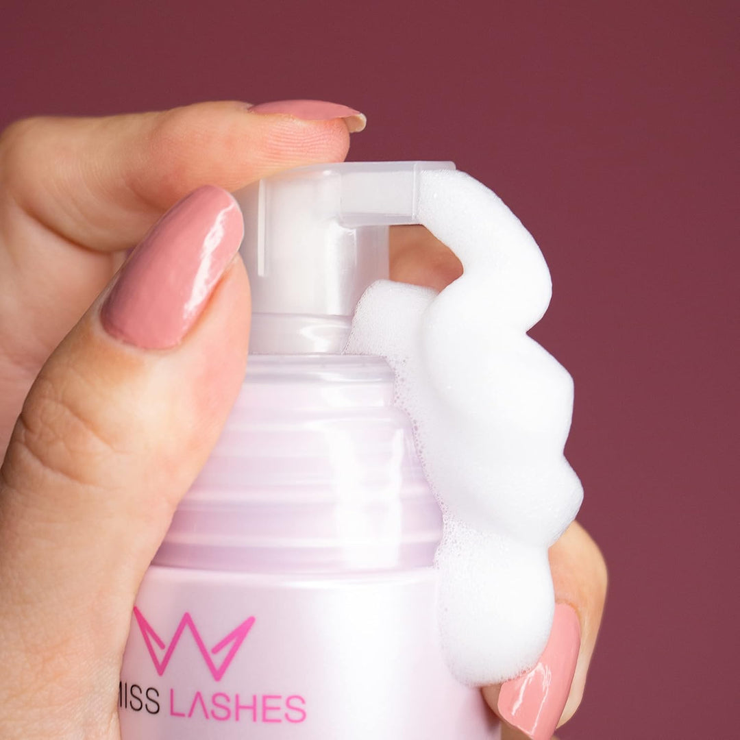 Miss Lashes Wimpernshampoo (100ml) – Lash Extension Shampoo, Cleanser, Verlängert die Haltbarkeit vo