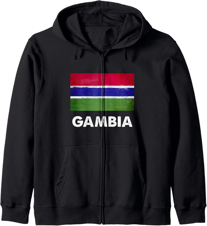 Gambia-Flagge Kapuzenjacke