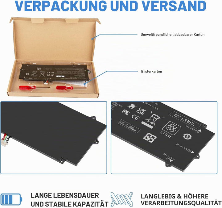 ASUNCEL 41,58 Wh 5130 mAh SE04XL Laptop Akku für HP Pro x2 612 G2 Tablet 860708-855 860724-2B1 86072