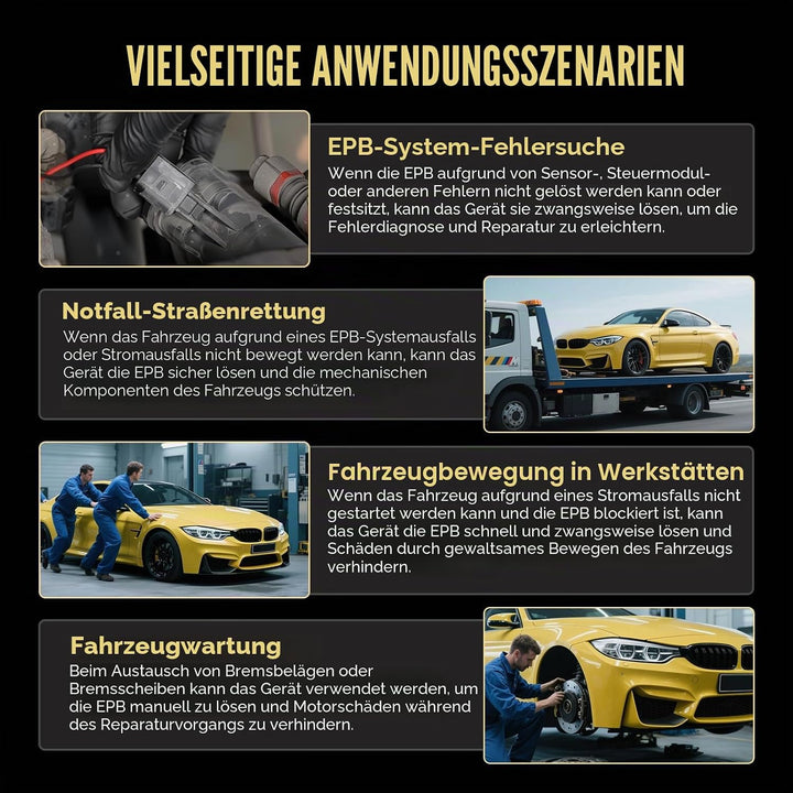BT10 EPB Notlösung Werkzeug, 12V Elektronische Feststellbremse Löse- &amp; Entriegelungswerkzeug mit Dua