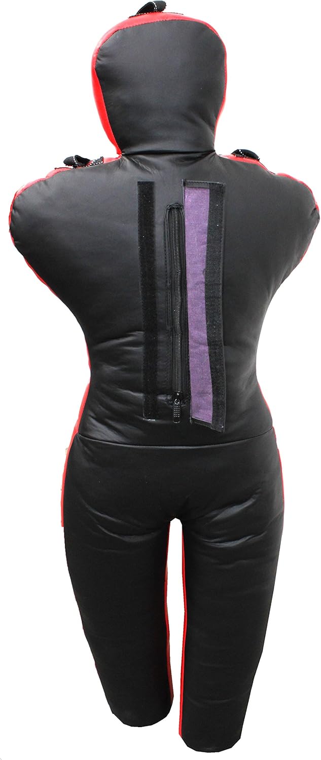 Lisaro Straps Trainings-Dummy gefüllt | Box-Dummies | mit Schlaufen (Straps) | schwarz-rot | hängend