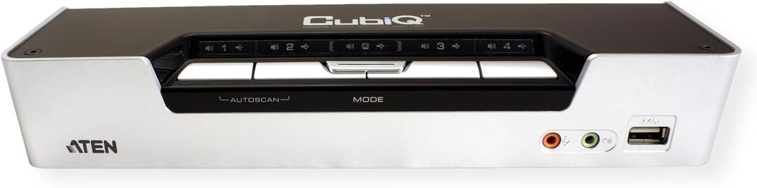 Aten CS1794 KVMP 4-fach Switch (4-polig, 4x HDMI, 4x USB), Silber