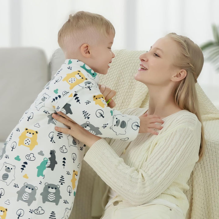 Baby Schlafsack 3.5 Tog Winter Langarm von Geburt bis 4 Jahre alt | 100% Baumwolle ,Abnehmbare Ärmel