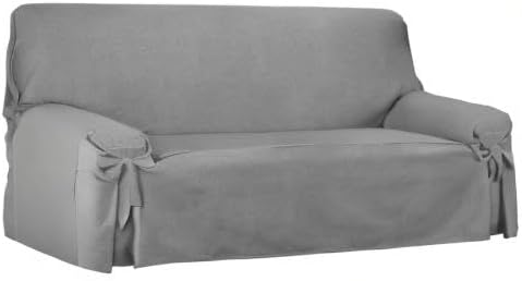 Martina Home Turia Sofabezug mit Schleifen, Baumwolle, Rostbraun, 2 Plätze 2 Plätze Rostbraun, 2 Plä