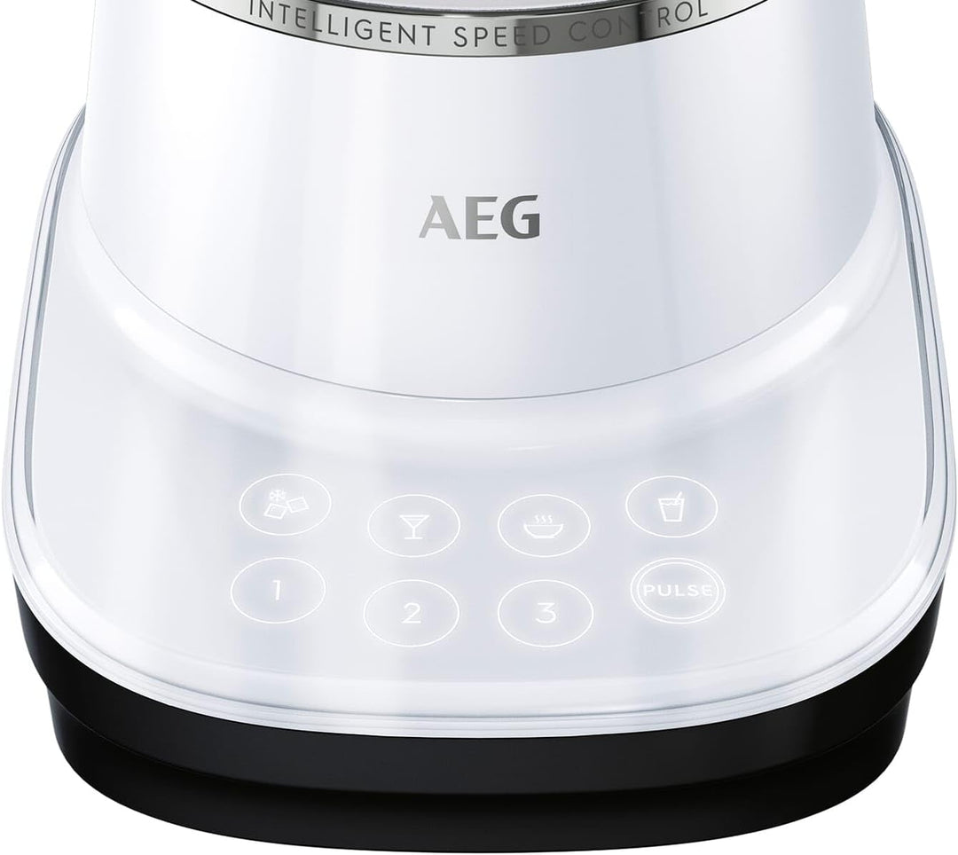 AEG TB7-1-6WWM Standmixer / Geschwindigkeitsanpassung / 3 Stufen / 4 Rezeptprogramme / Pulsfunktion