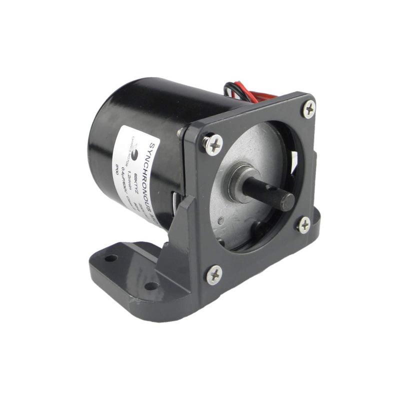 CHANCS 68KTYZ 15RPM 220V Getriebemotor Synchron und hohe Härte Halterung und Netzkabel Schalter Stec