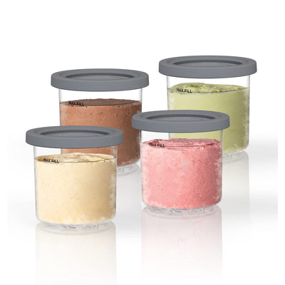 Ninja Dessert Tubs - Pack of 4 [XSK4PINTEUUK] Official Accessory Compatible with Ninja Ice Cream Mak