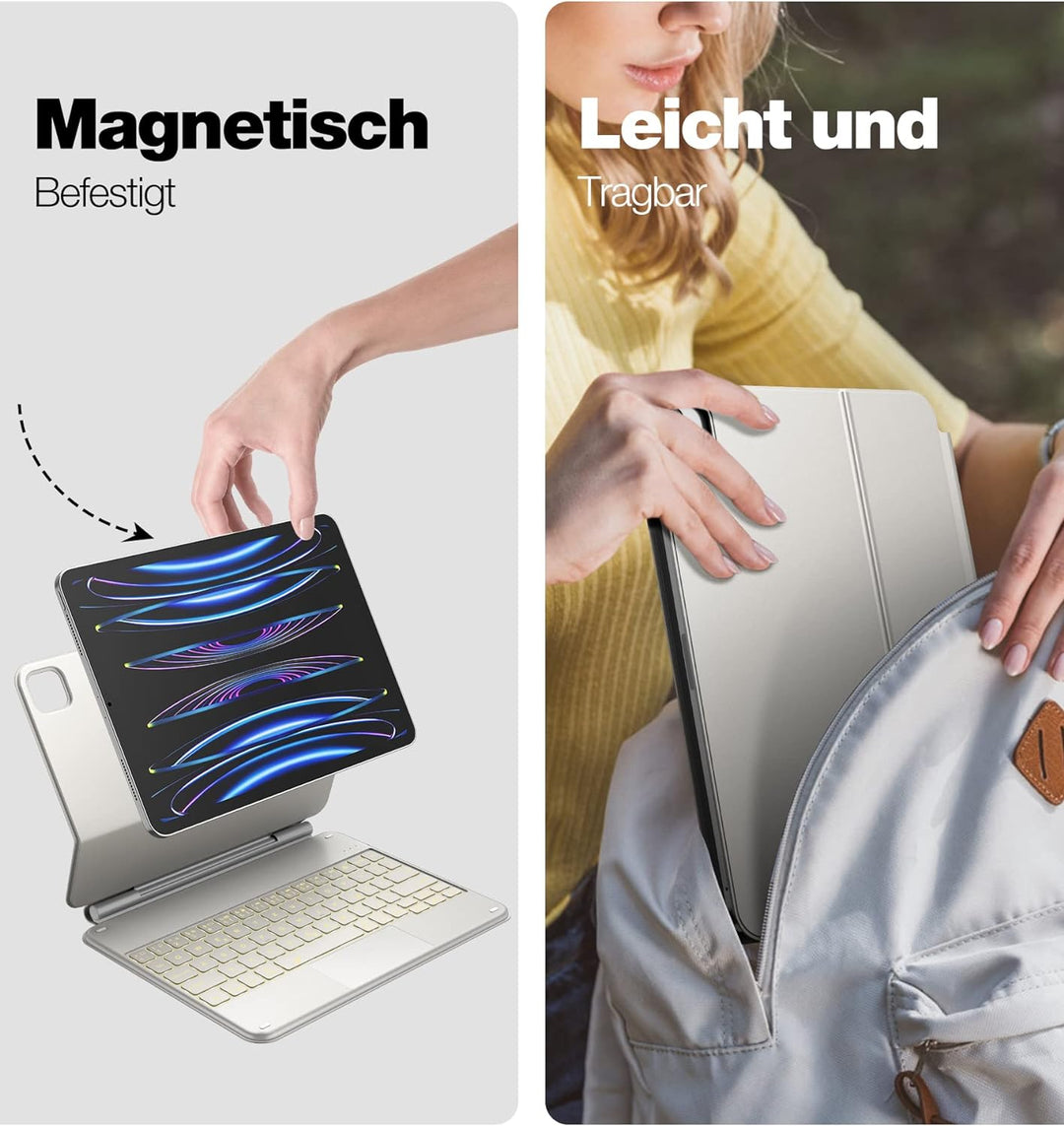 Dracool Kompatibel mit iPad Air 5. 2022/Air 4. 2020 (10,9") und iPad Pro 11 3./2./1. Gen Tastatur mi