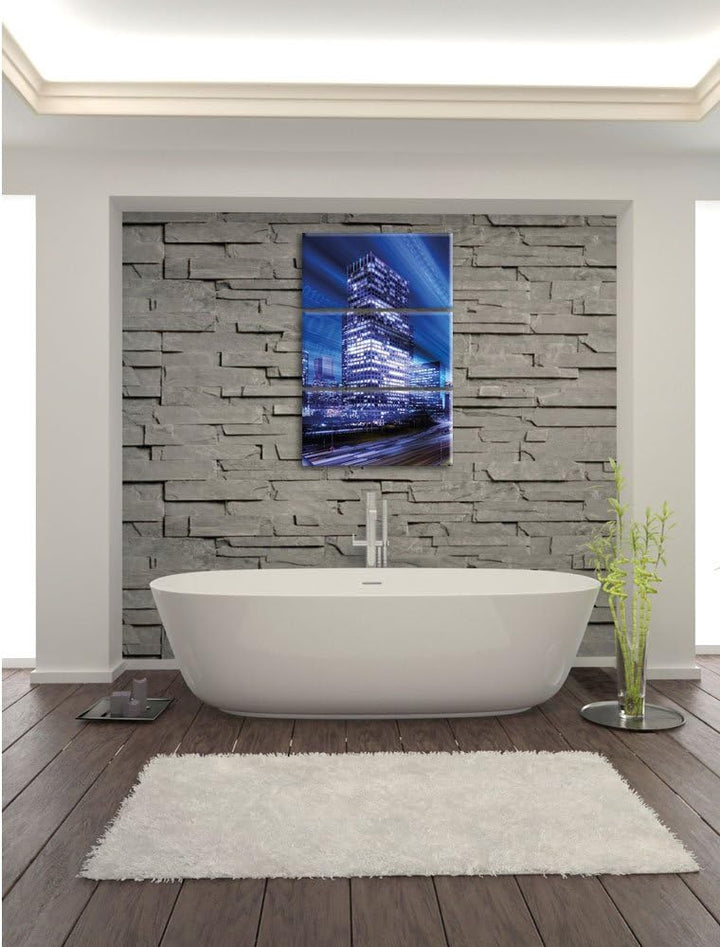 Pixxprint Los Angeles Matrix als Leinwandbild/Grösse: 3 Teilig (120x80) cm/Wandbild/Kunstdruck/ferti