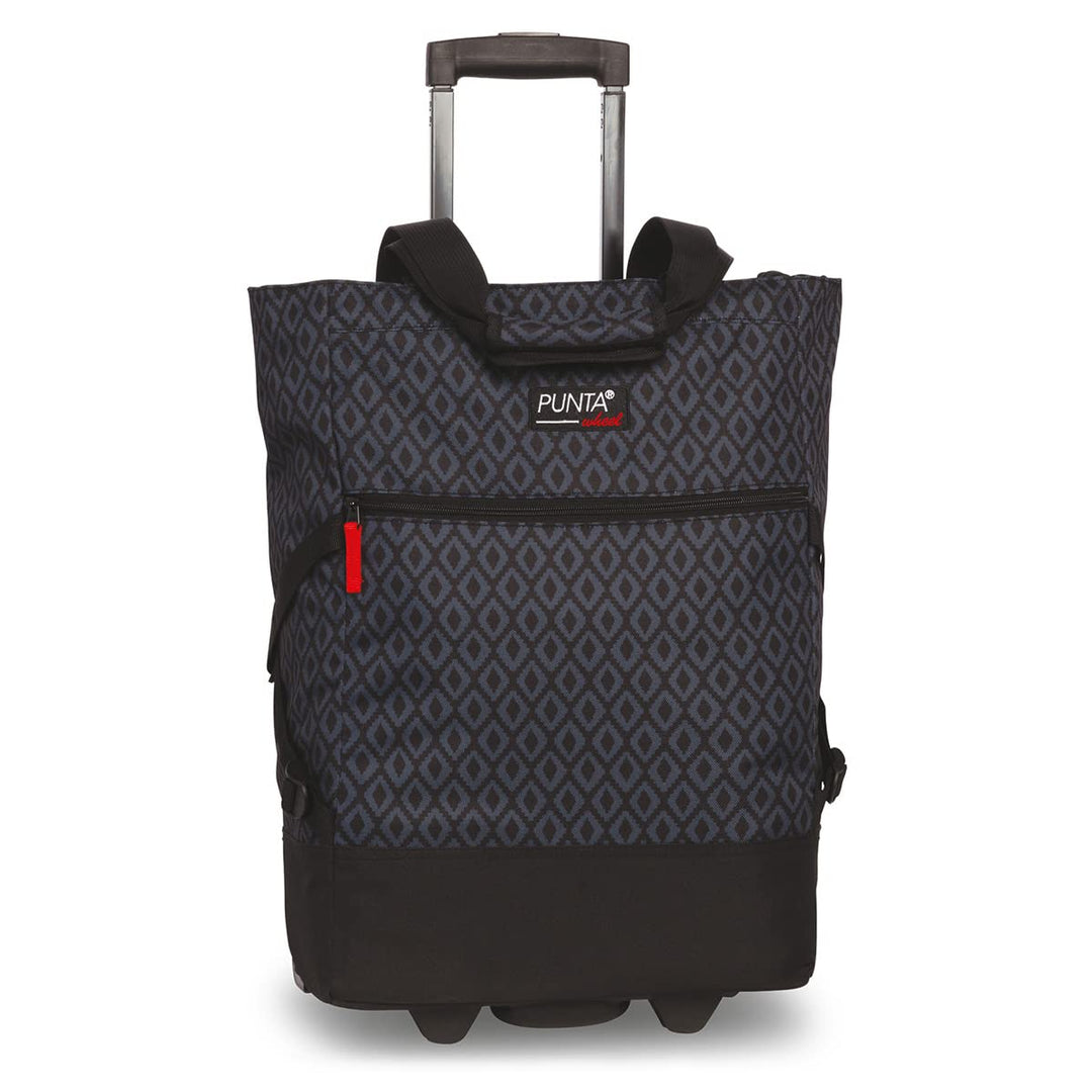 Punta® Einkaufstrolley Dunkelgrau/Schwarz (33 L) - Stabiler Einkaufswagen für müheloses Einkaufen mi